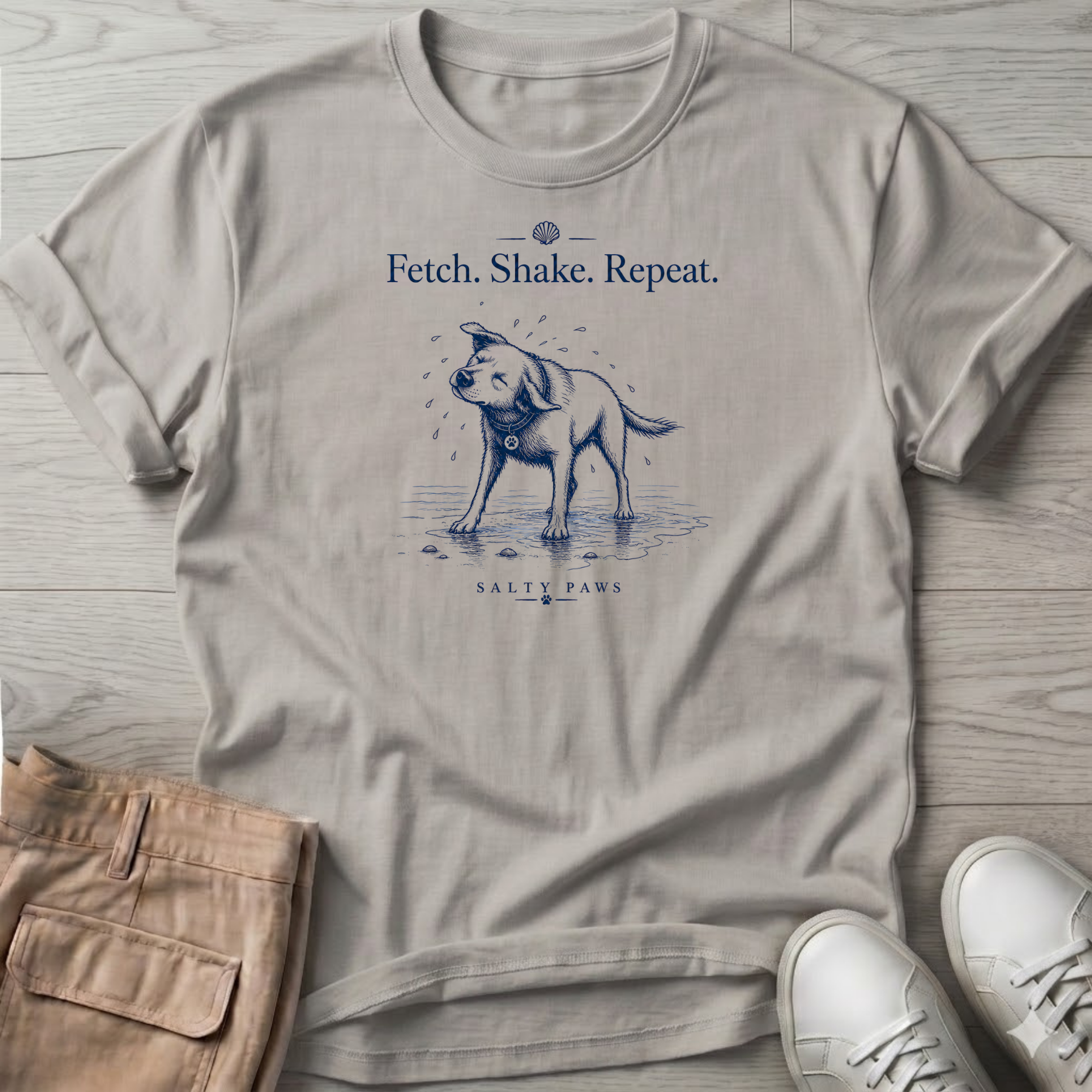 Labrador Fetch. Shake. Repeat. Dog T-Shirt