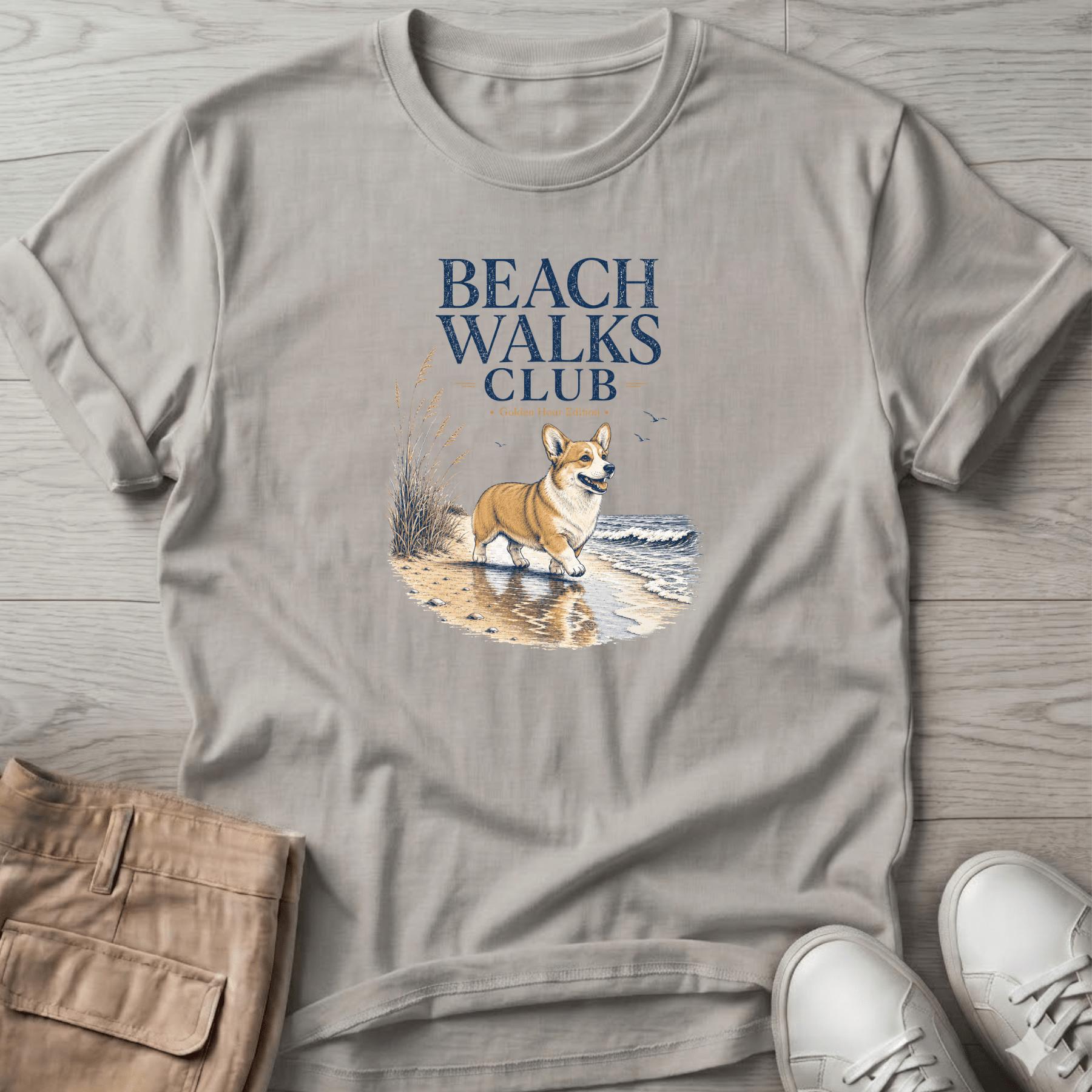 Corgi Beach Walks Club T-Shirt Vacation