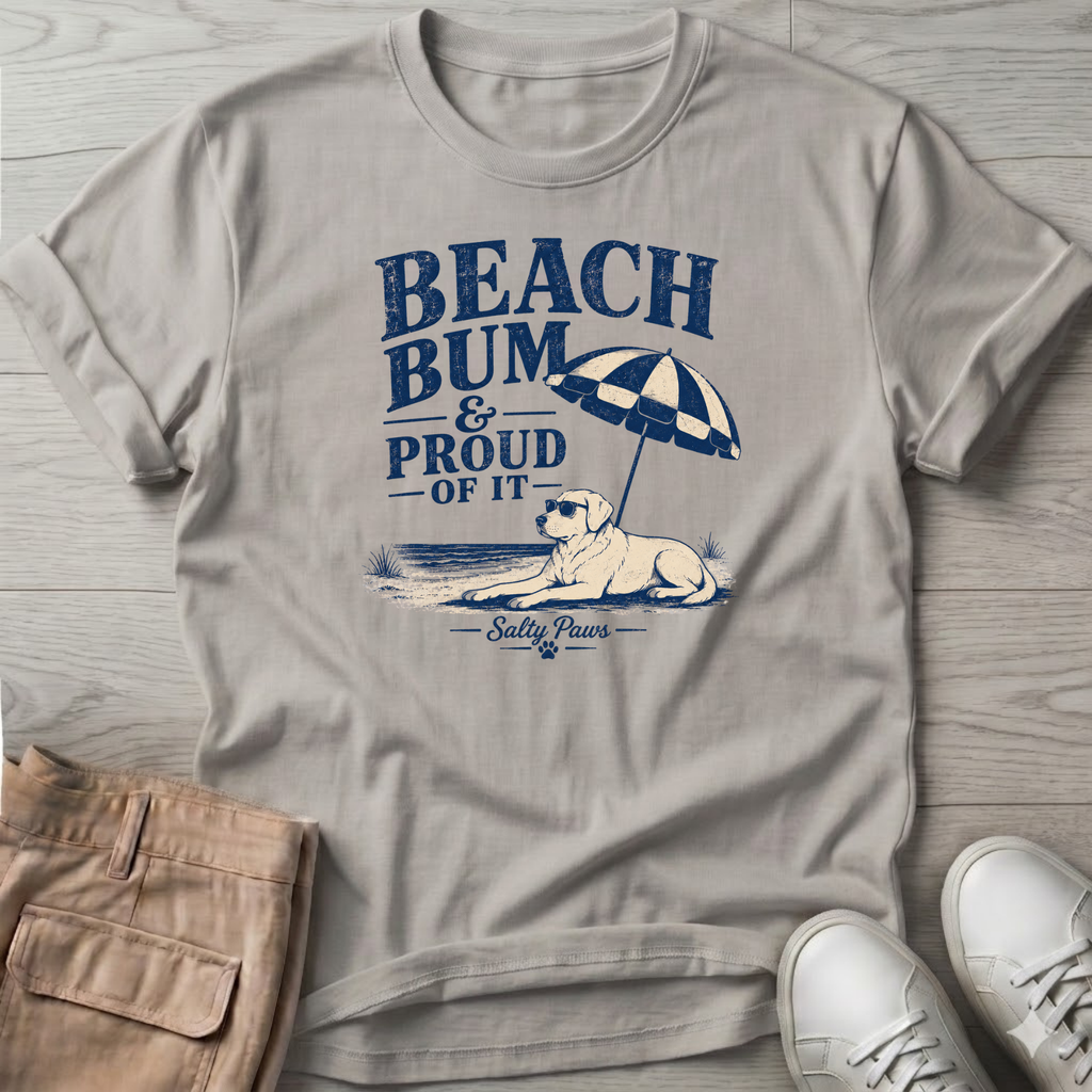 Beach Bum and Proud BACK DESIGN T-Shirt