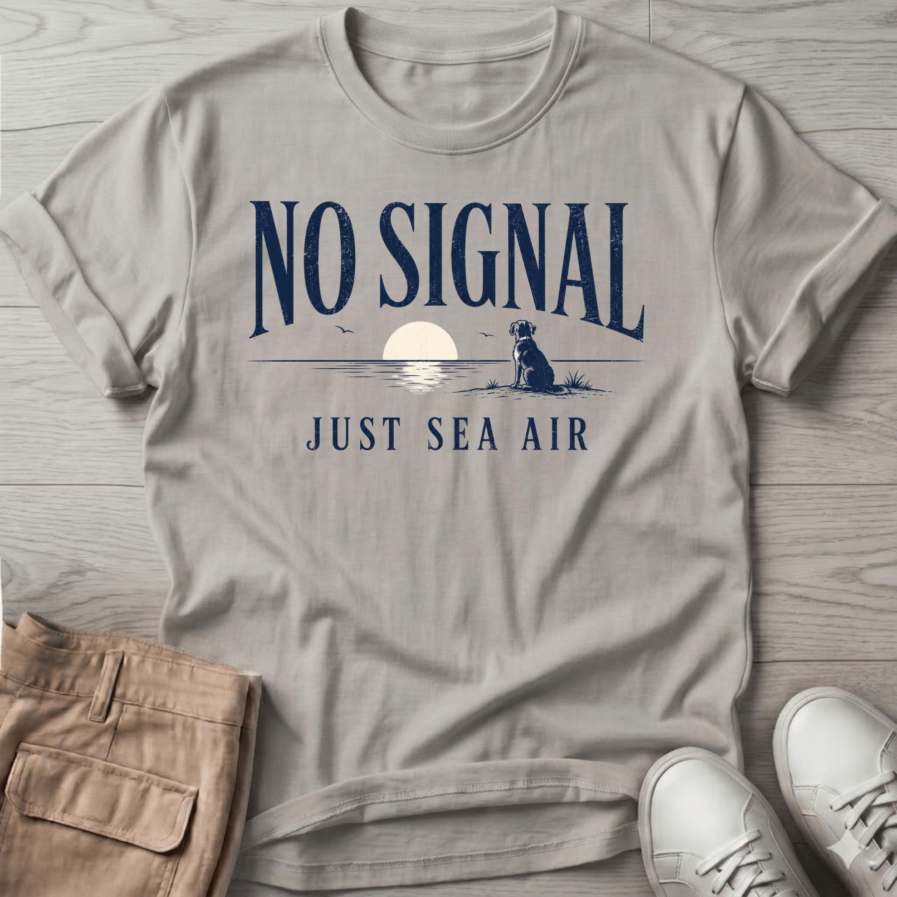 No Signal Sea Air Dog T-Shirt