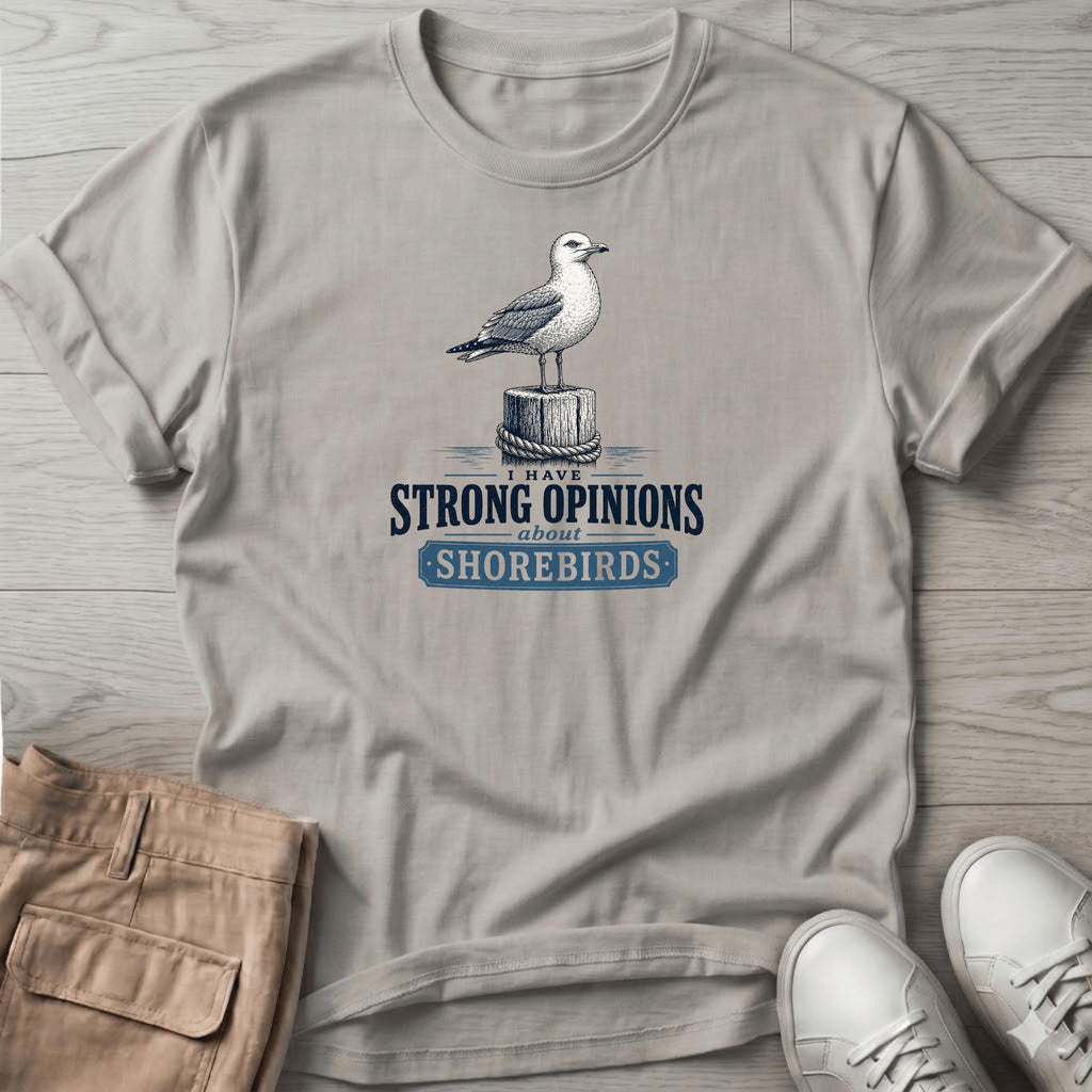 Gull Strong Opinions Shorebirds T-Shirt