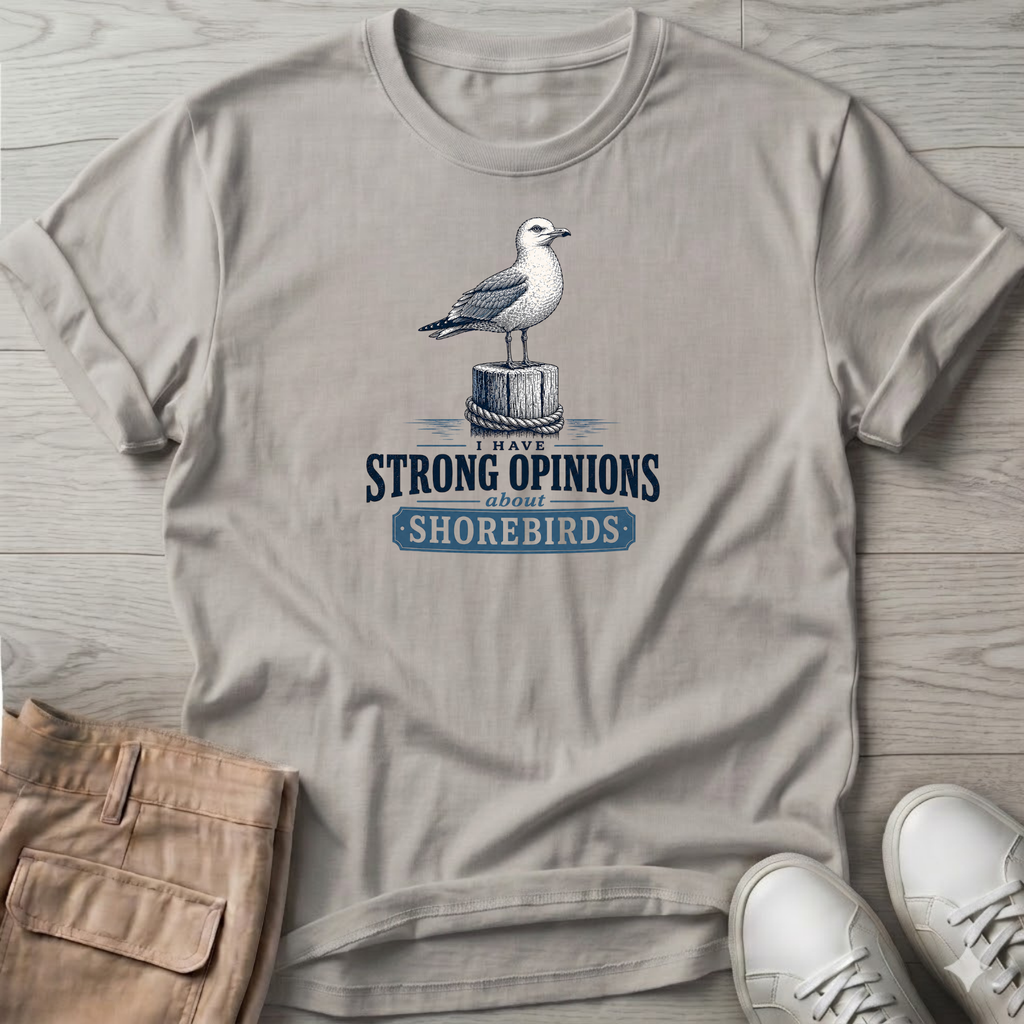 Gull Strong Opinions Shorebirds T-Shirt