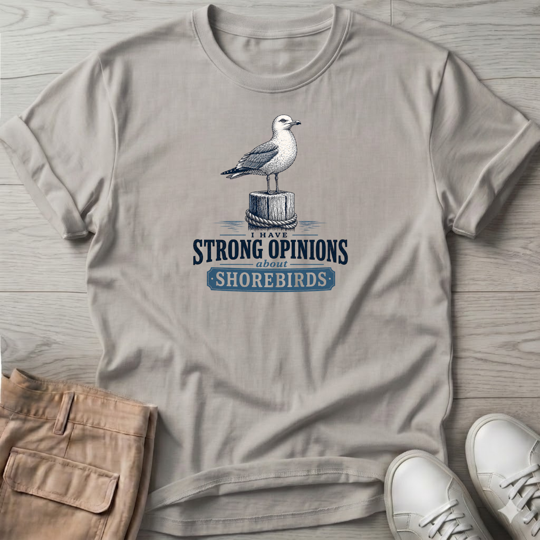 Gull Strong Opinions Shorebirds T-Shirt