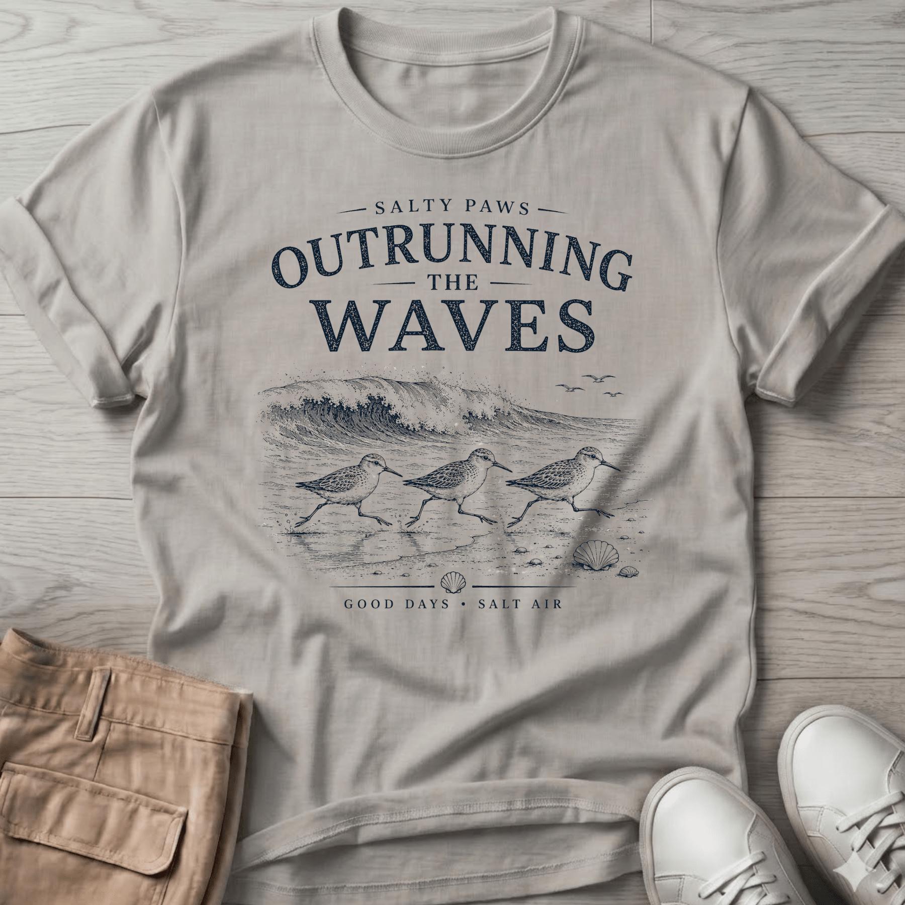 Outrunning the Waves Sandpipers T-Shirt Vacation