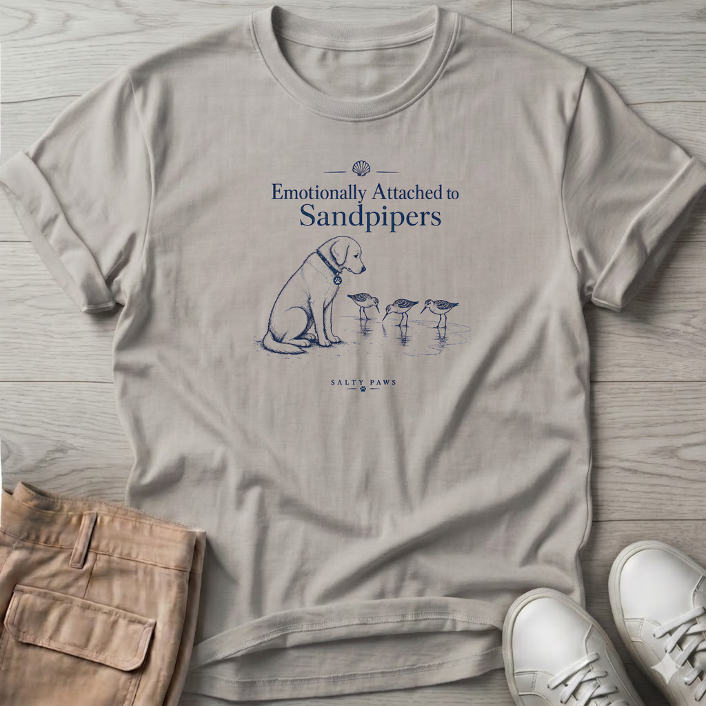 Emotionally Attached Sandpipers Dog T-Shirt