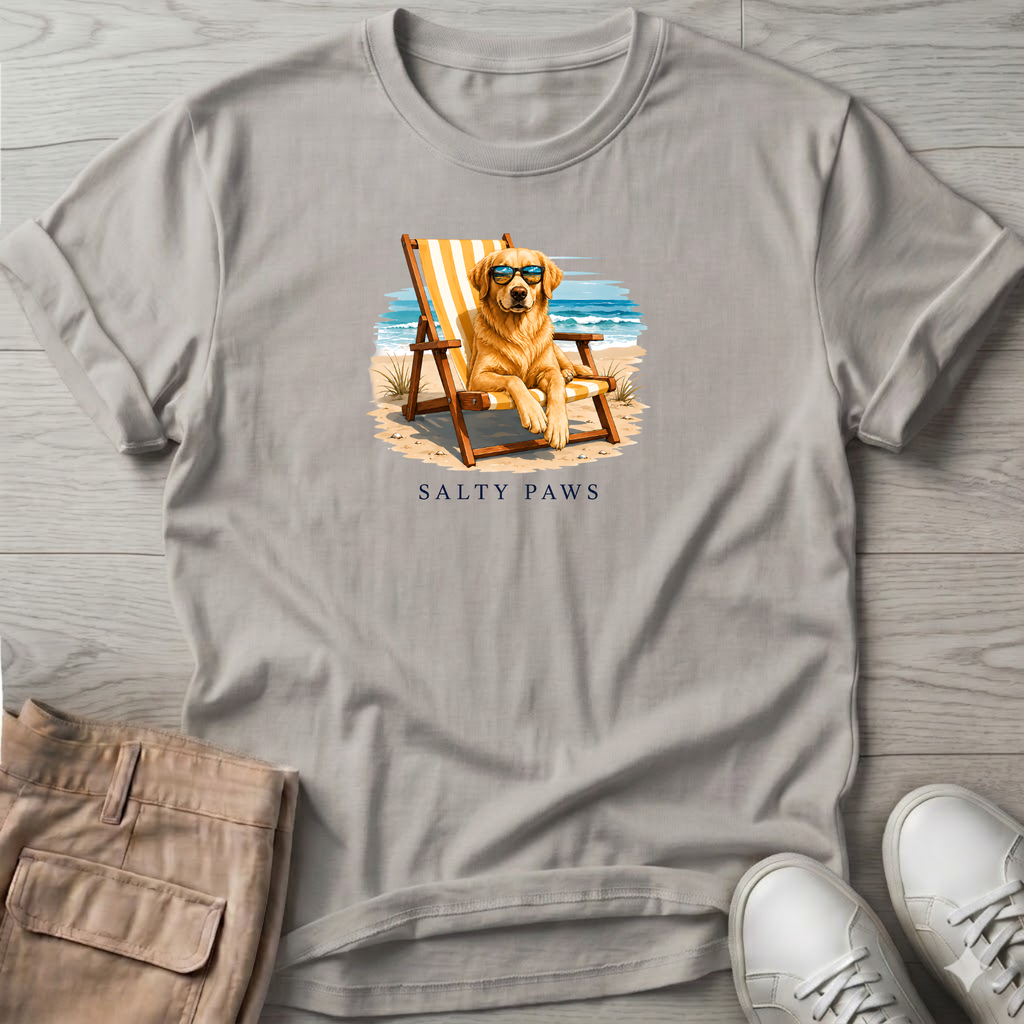 Golden Retriever Beach Chair Dog T-Shirt