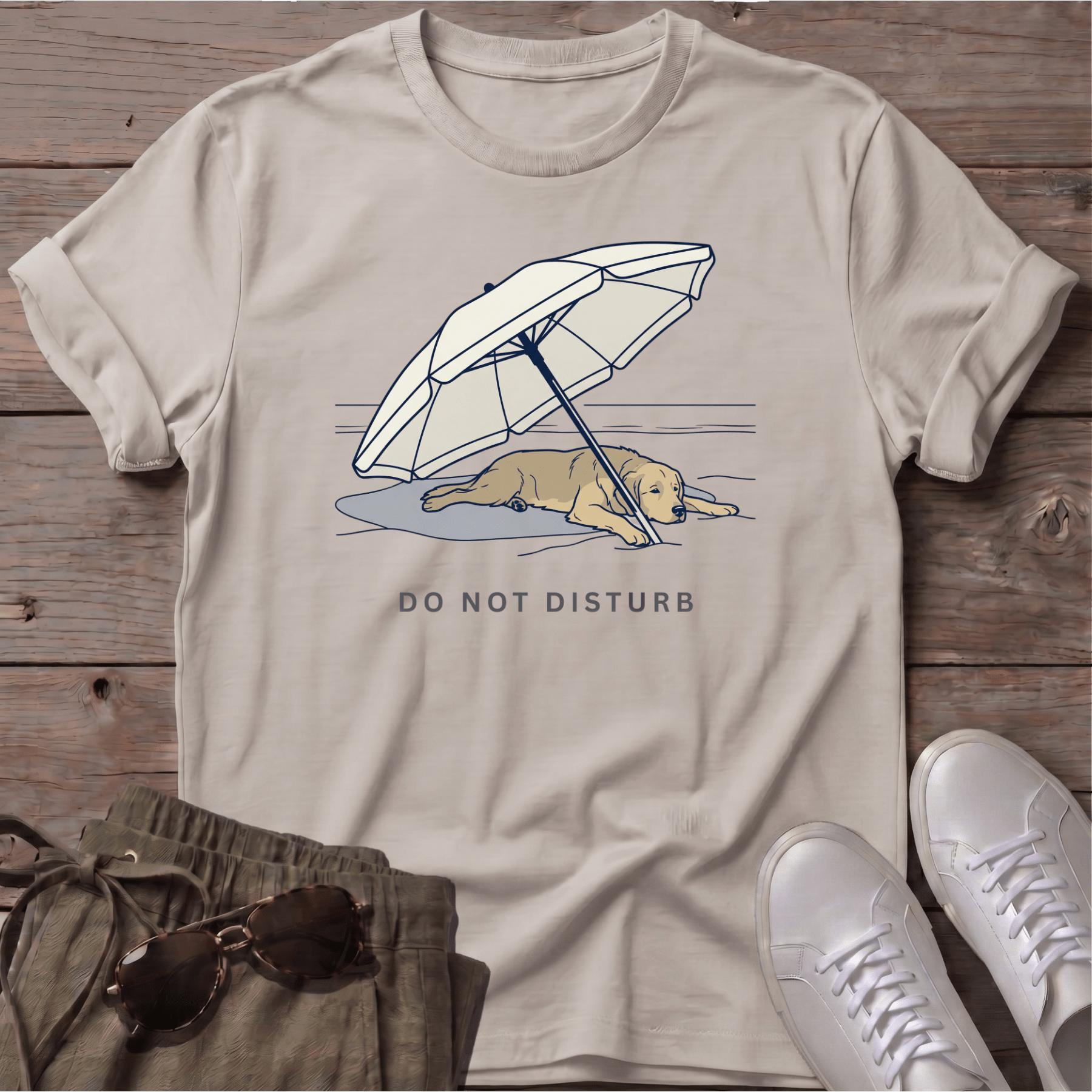 Golden Retriever NOT DISTURB T-Shirt - dog lover coastal t-shirt, Salty Paws