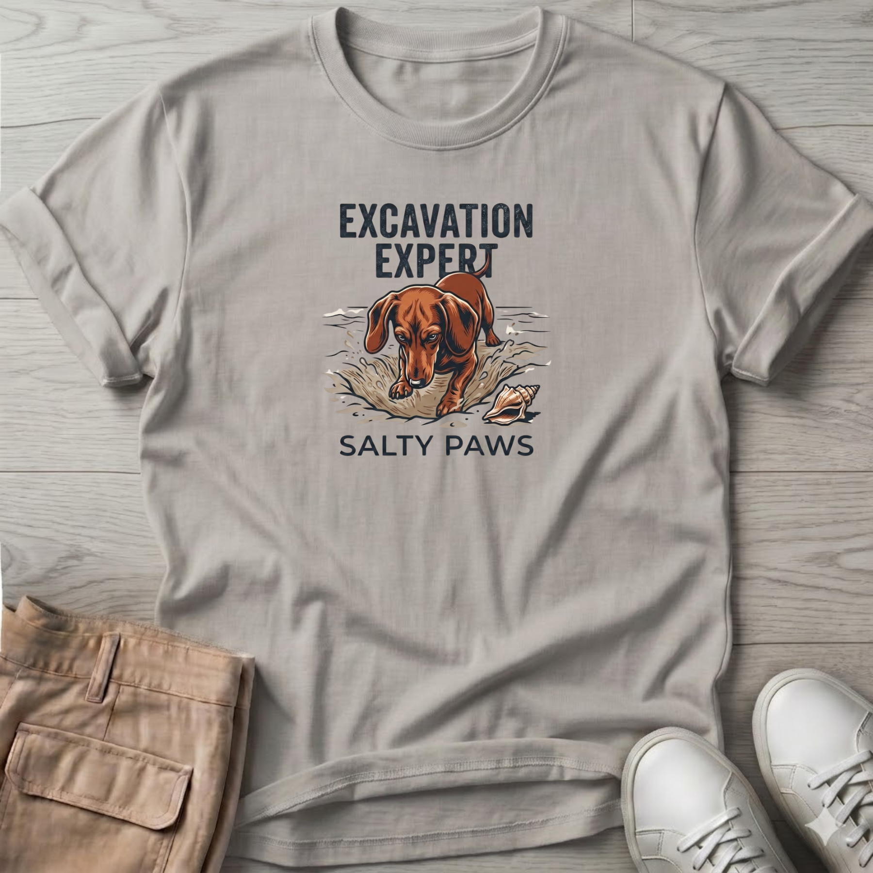 Excavation Dachshund Dog T-Shirt\