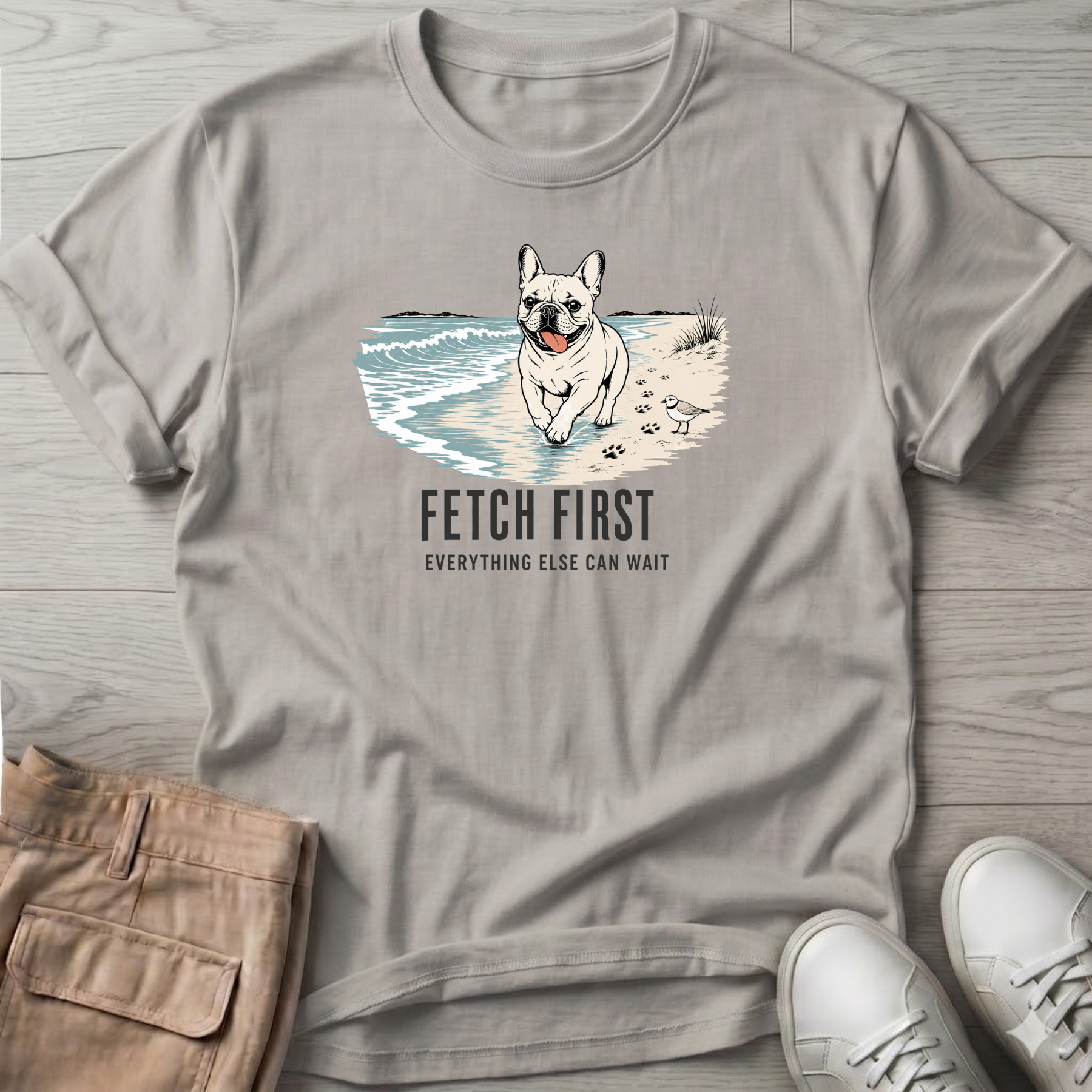 Frenchie Fetch First T-Shirt