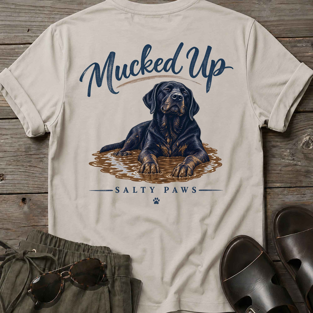 Mucked up Lab Back Design T-Shirt