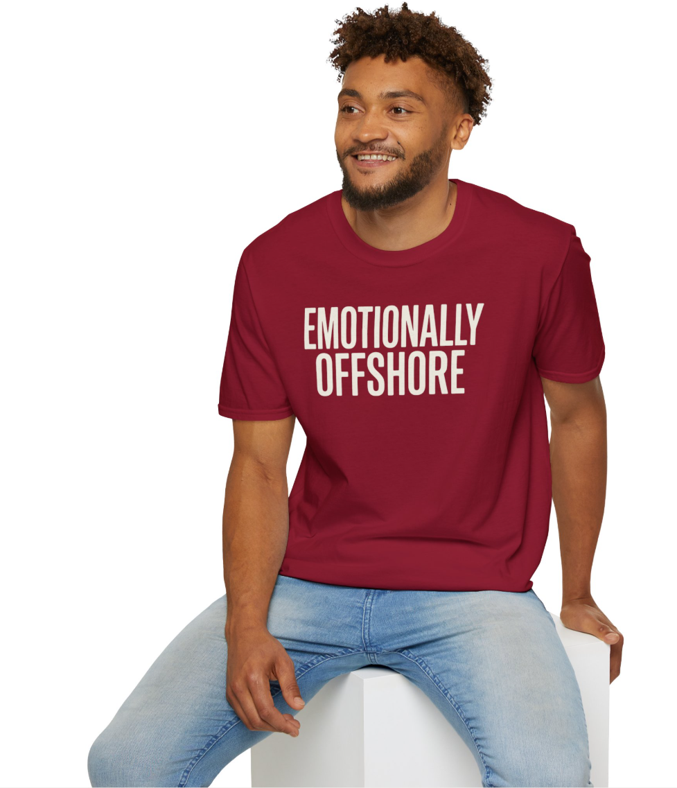 EMOTIONALLY OFFSHORE T-Shirt — Beach Line Art Tee