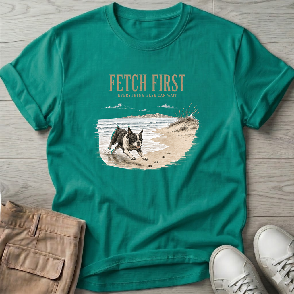 Frenchie Fetch First T-Shirt