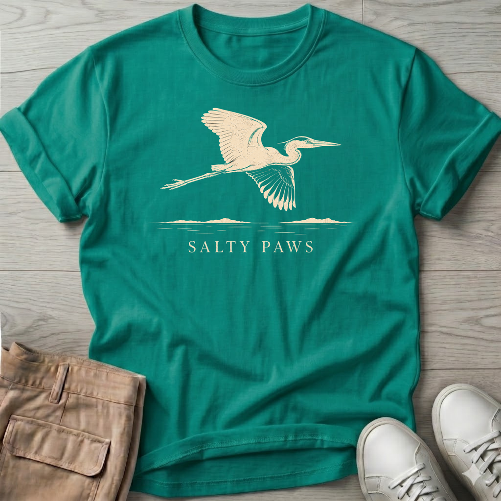 Great Heron Flight T-shirt (front)