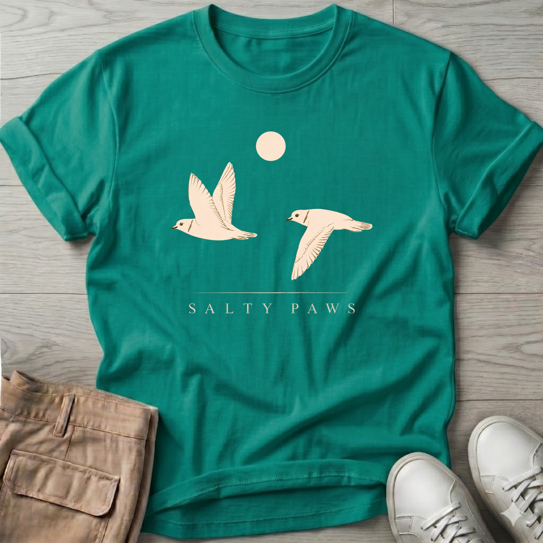 2 Piping Plovers in Flight T-Shirt