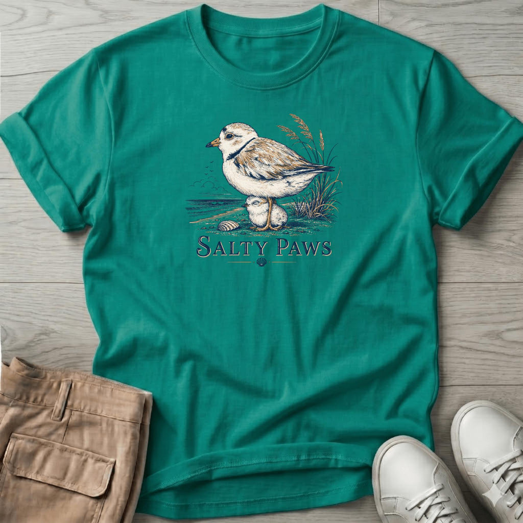 Plover Mom & Chick T-Shirt Vacation