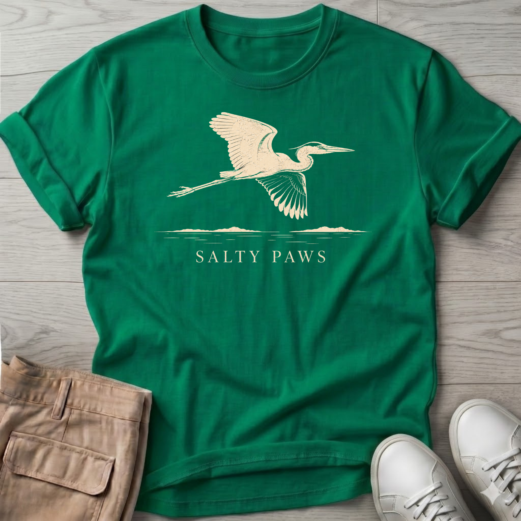 Great Heron Flight T-shirt (front)