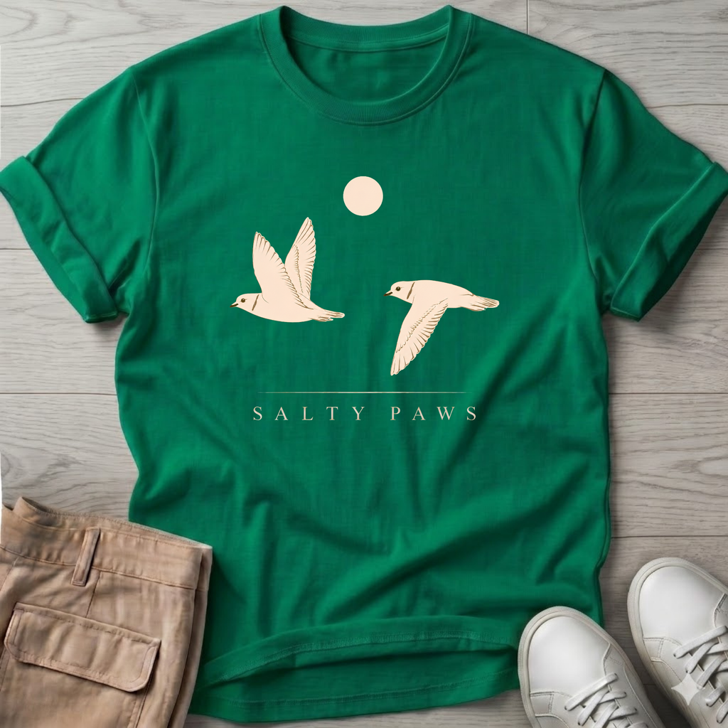 2 Piping Plovers in Flight T-Shirt