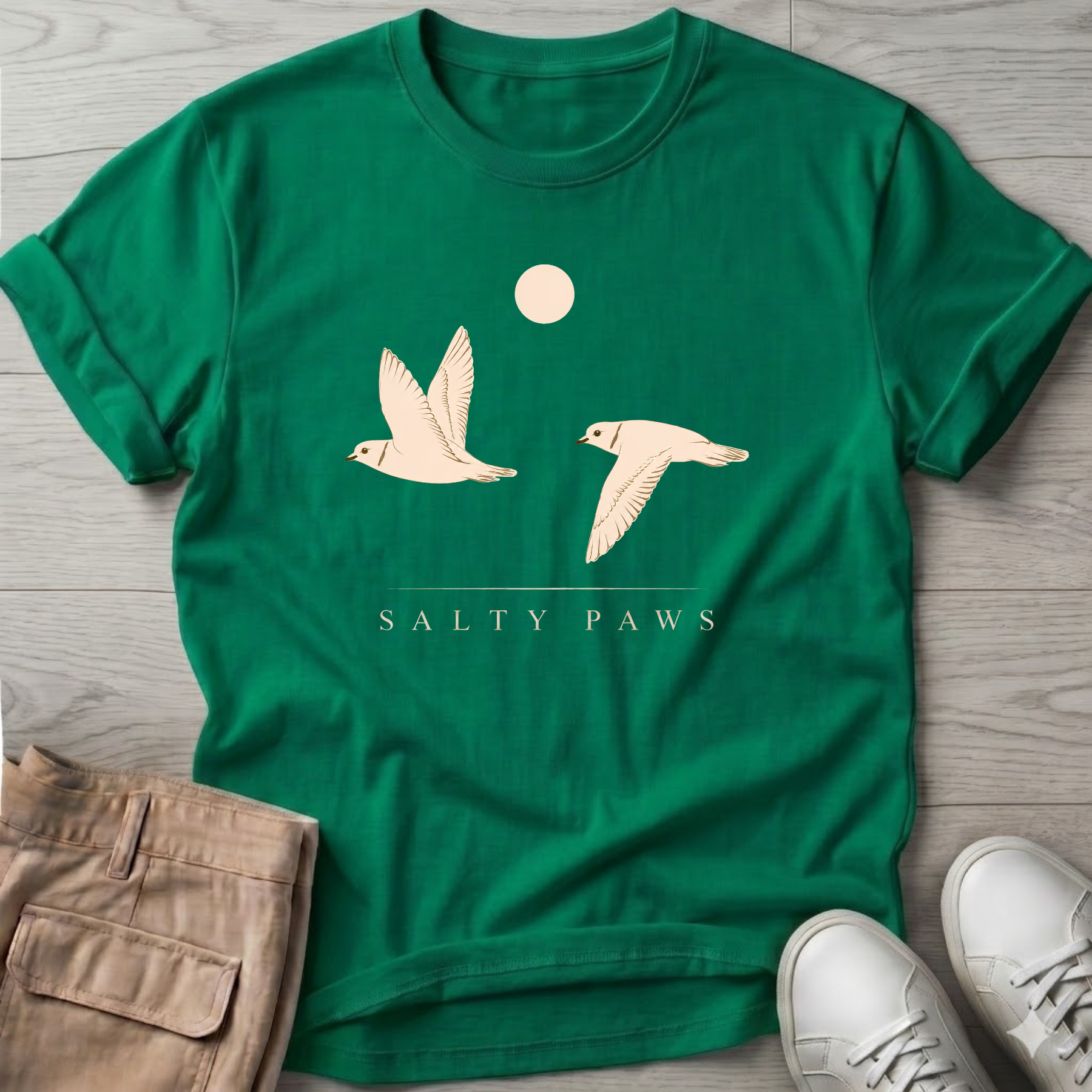 2 Piping Plovers in Flight T-Shirt