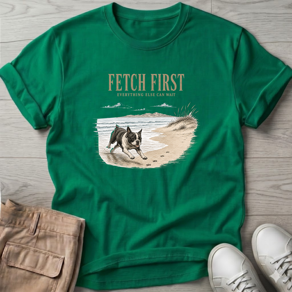 Frenchie Fetch First T-Shirt