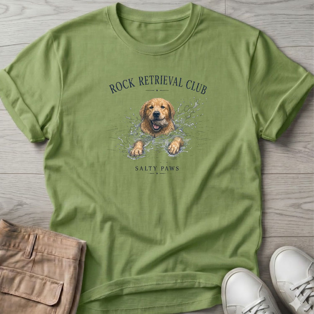 Rock Retrieval Club Golden Retriever Dog T-Shirt