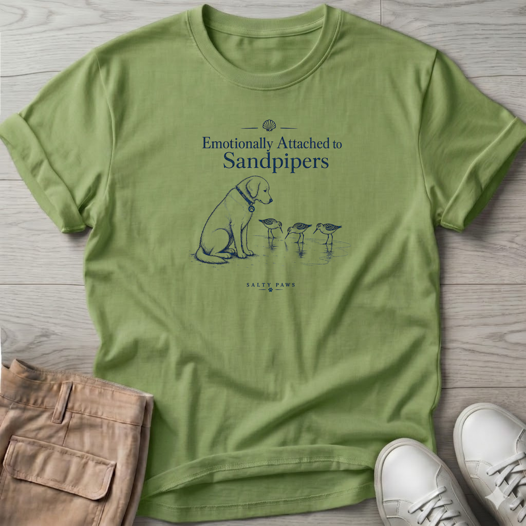 Emotionally Attached Sandpipers Dog T-Shirt