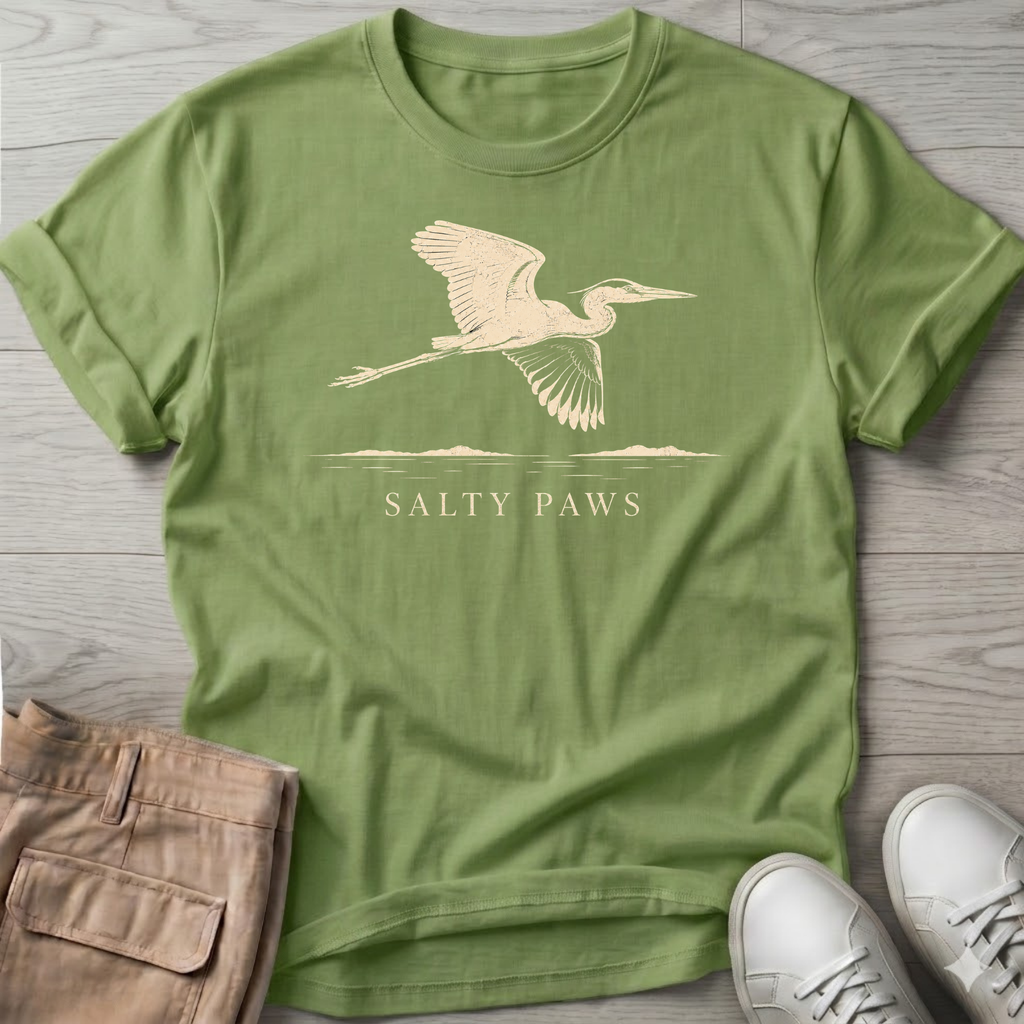 Great Heron Flight T-shirt (front)