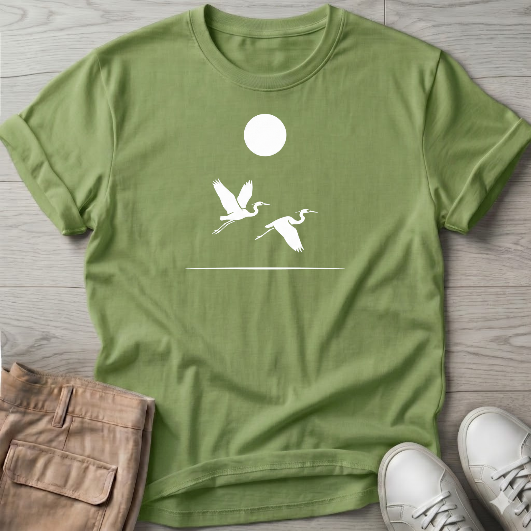 2 Herons in Flight Tee