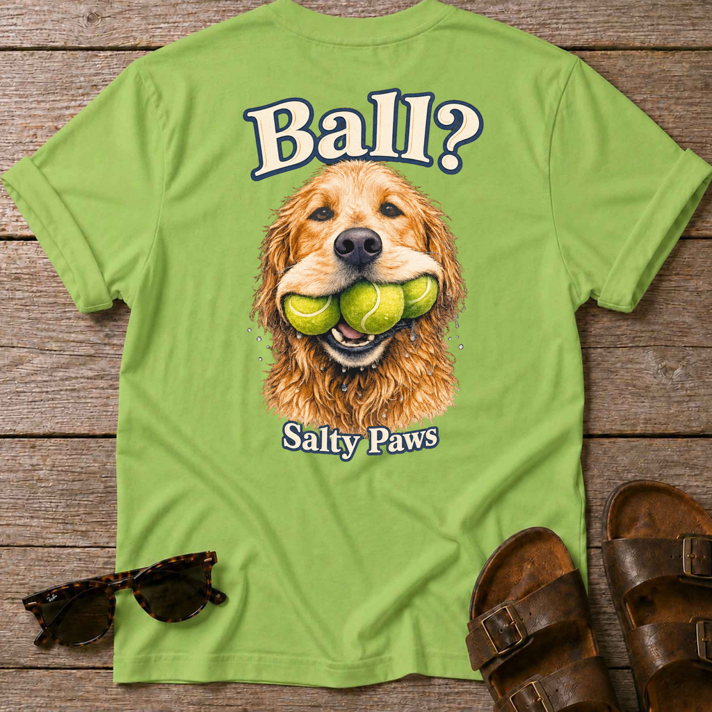 Ball! Golden Retriever BACK DESIGN
