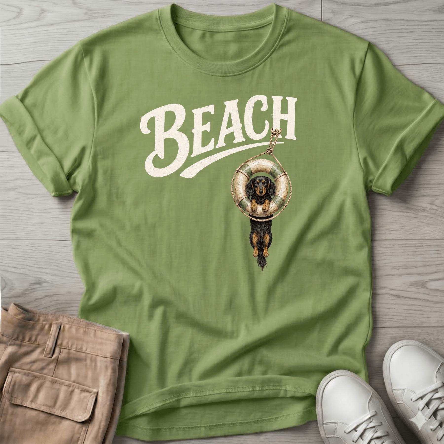Beach Doxie Tube T-Shirt Vacation