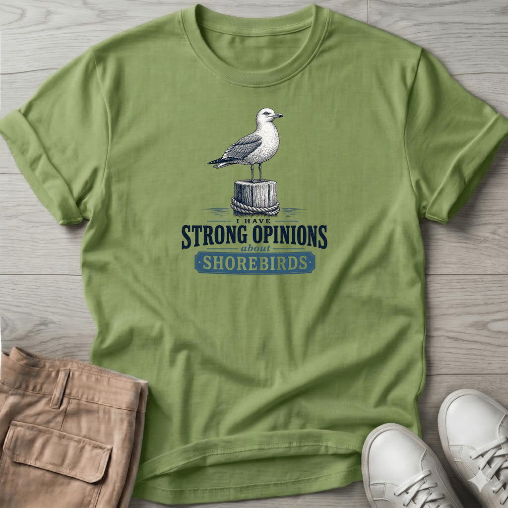 Gull Strong Opinions Shorebirds T-Shirt