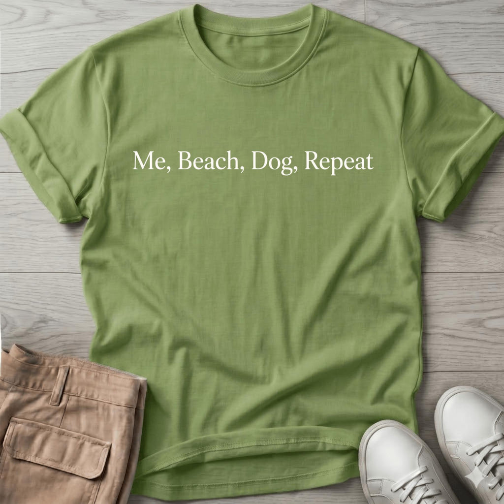 Me Beach Dog Repeat T-Shirt Vacation