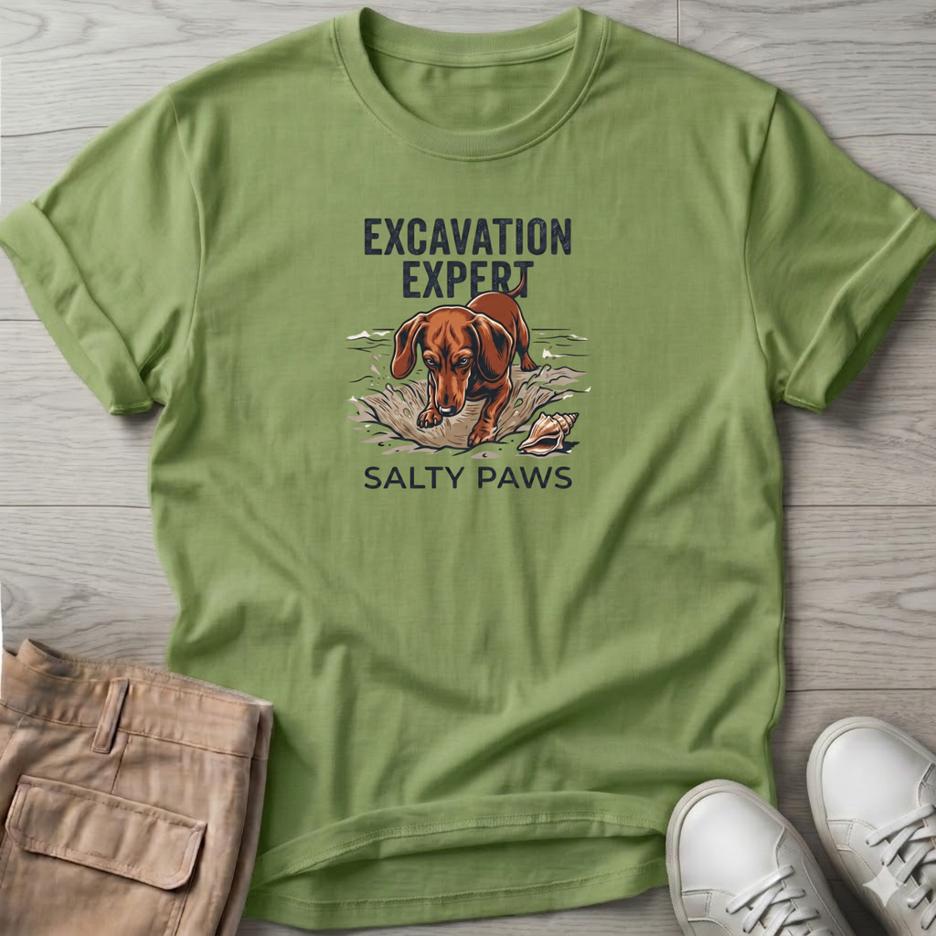 Excavation Dachshund Dog T-Shirt\