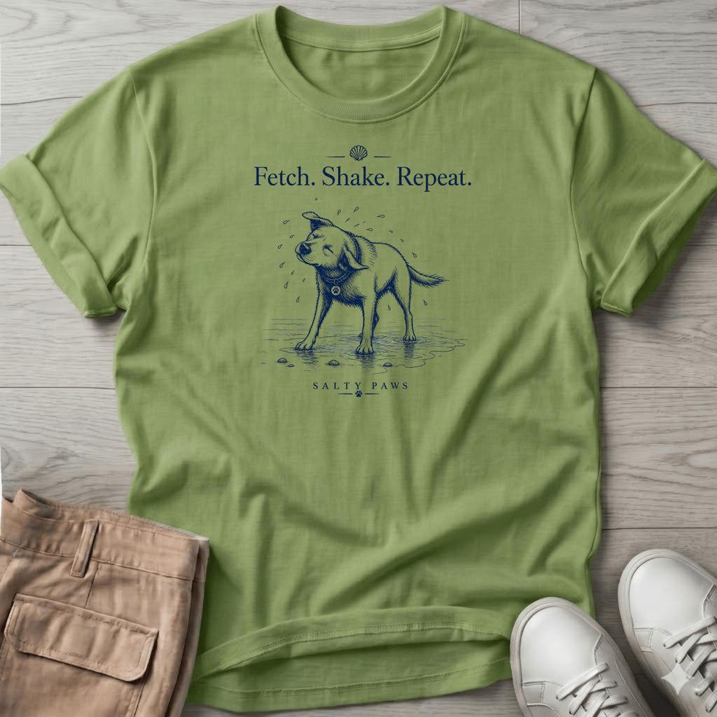 Labrador Fetch. Shake. Repeat. Dog T-Shirt