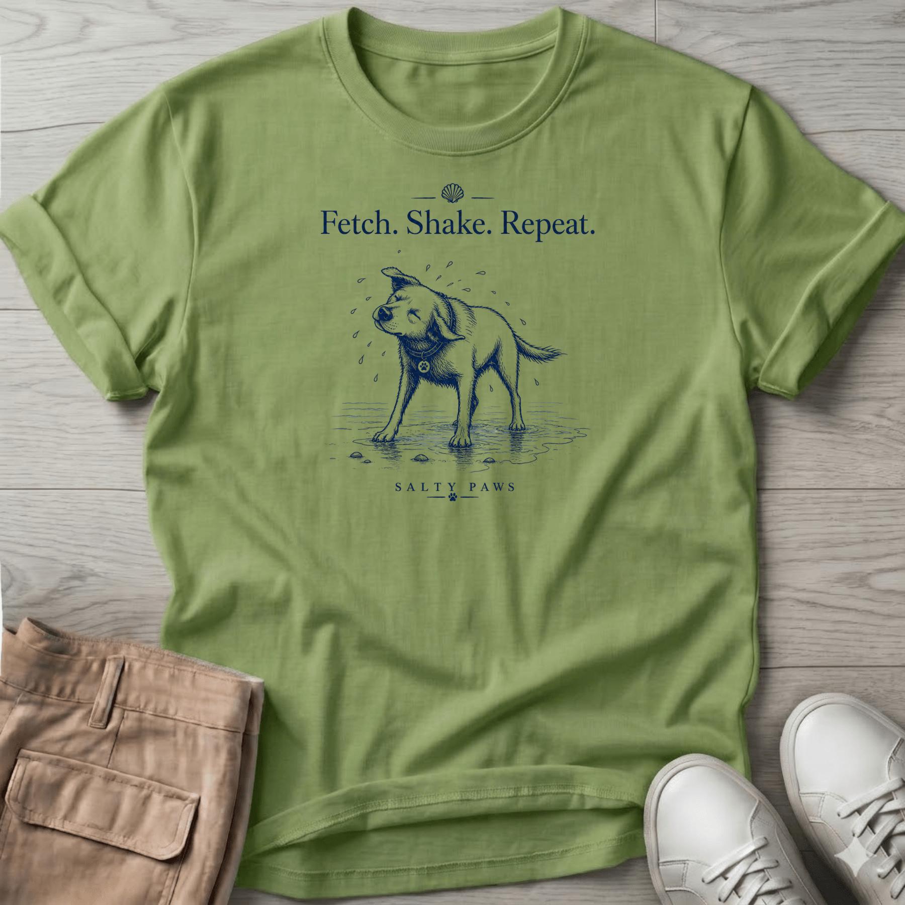 Labrador Fetch. Shake. Repeat. Dog T-Shirt