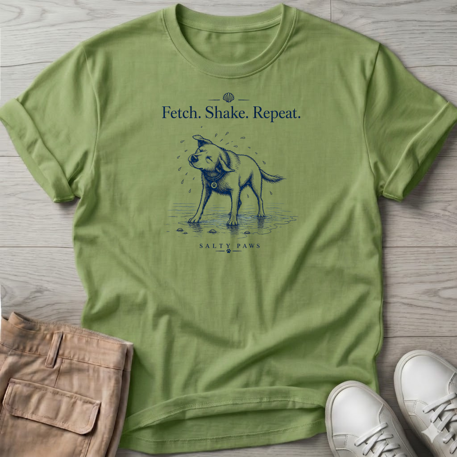 Labrador Fetch. Shake. Repeat. Dog T-Shirt