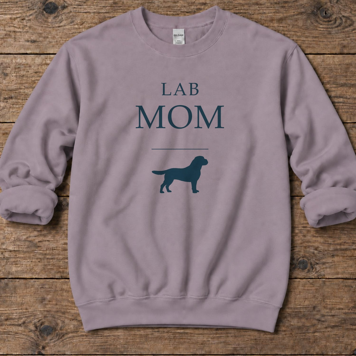 Lab Mom Midweight Sweatshirt in Paragon, Salty Paws coastal sweatshirt