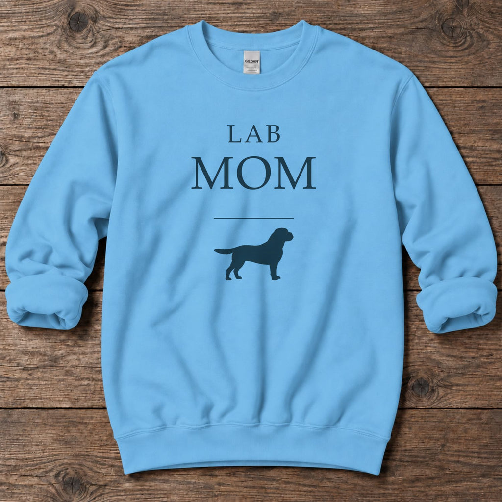 Lab Mom Midweight Sweatshirt in Sky, Salty Paws coastal sweatshirt