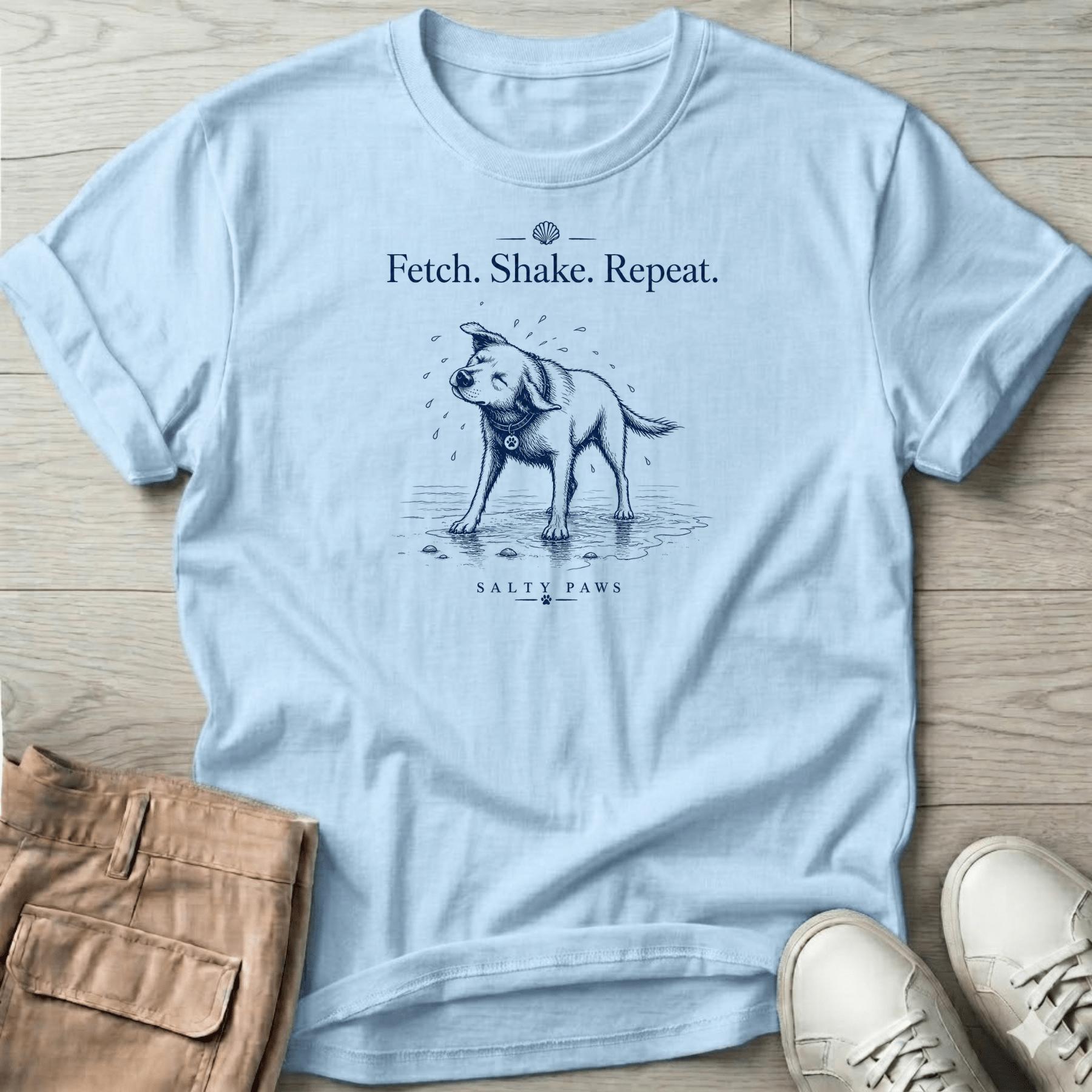 Labrador Fetch. Shake. Repeat. Dog T-Shirt