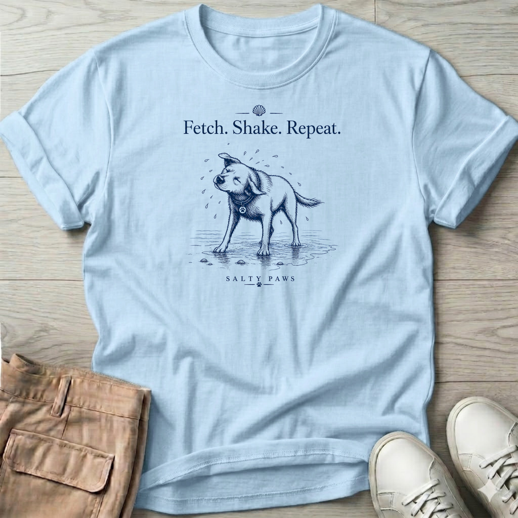 Labrador Fetch. Shake. Repeat. Dog T-Shirt
