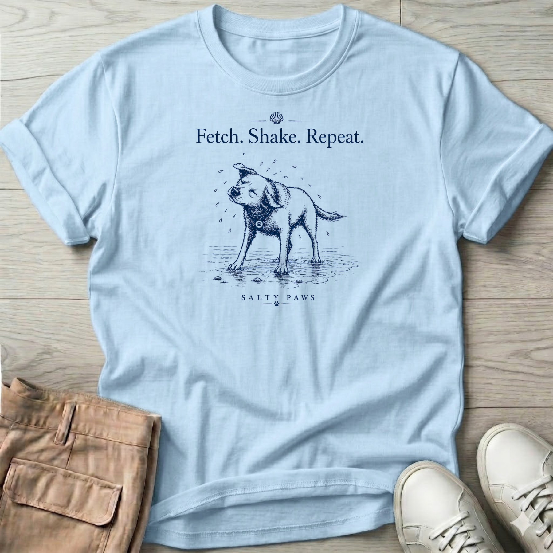 Labrador Fetch. Shake. Repeat. Dog T-Shirt