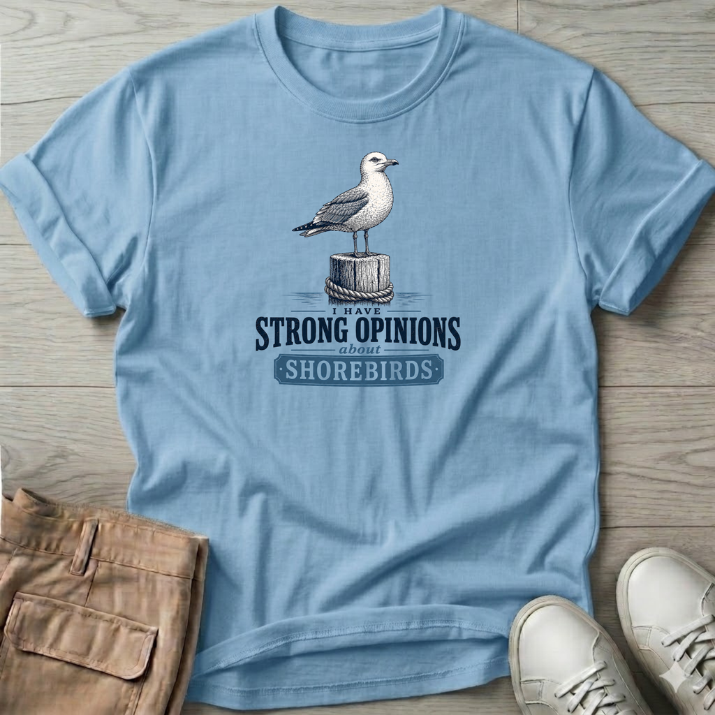 Gull Strong Opinions Shorebirds T-Shirt