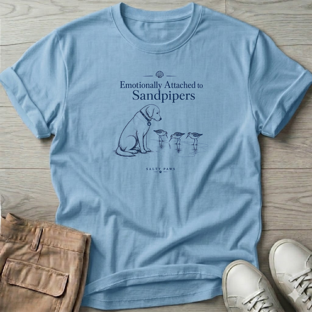 Emotionally Attached Sandpipers Dog T-Shirt