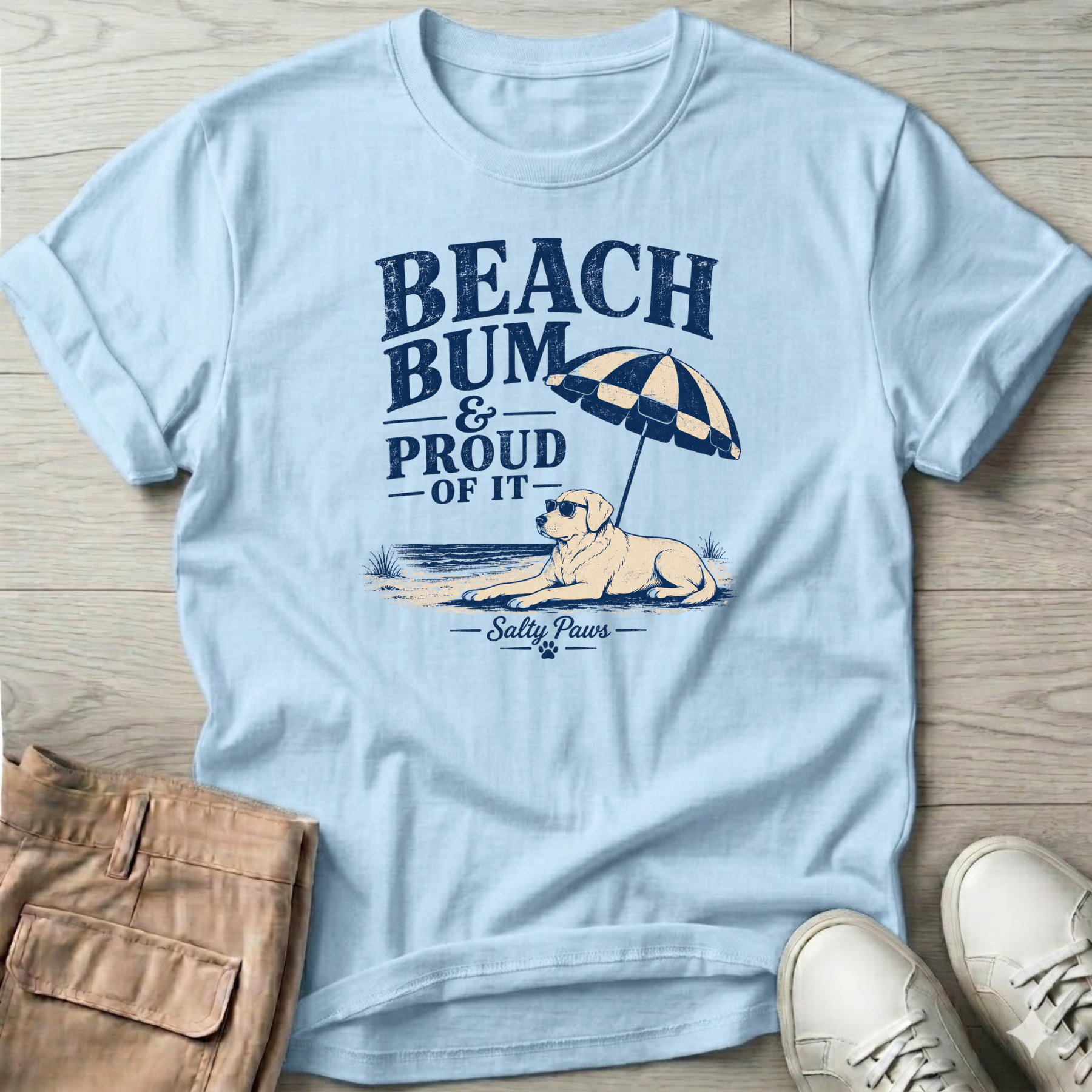 Beach Bum and Proud BACK DESIGN T-Shirt
