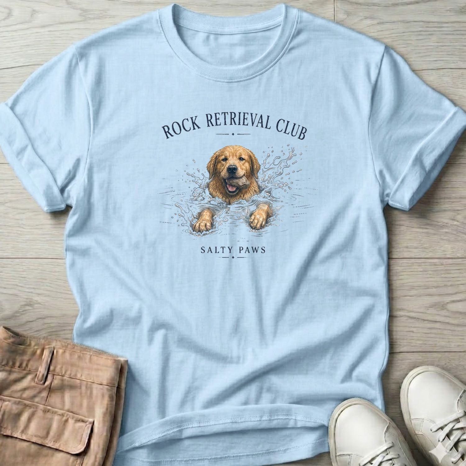 Rock Retrieval Club Golden Retriever Dog T-Shirt