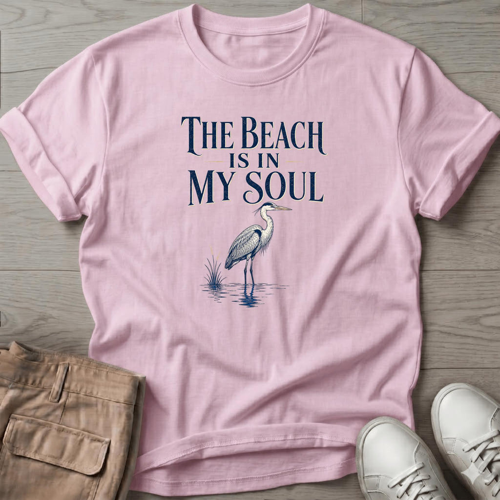 Beach is in my Soul Heron T-Shirt