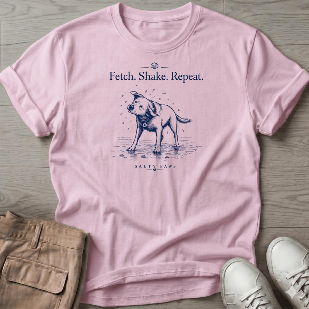 Labrador Fetch. Shake. Repeat. Dog T-Shirt