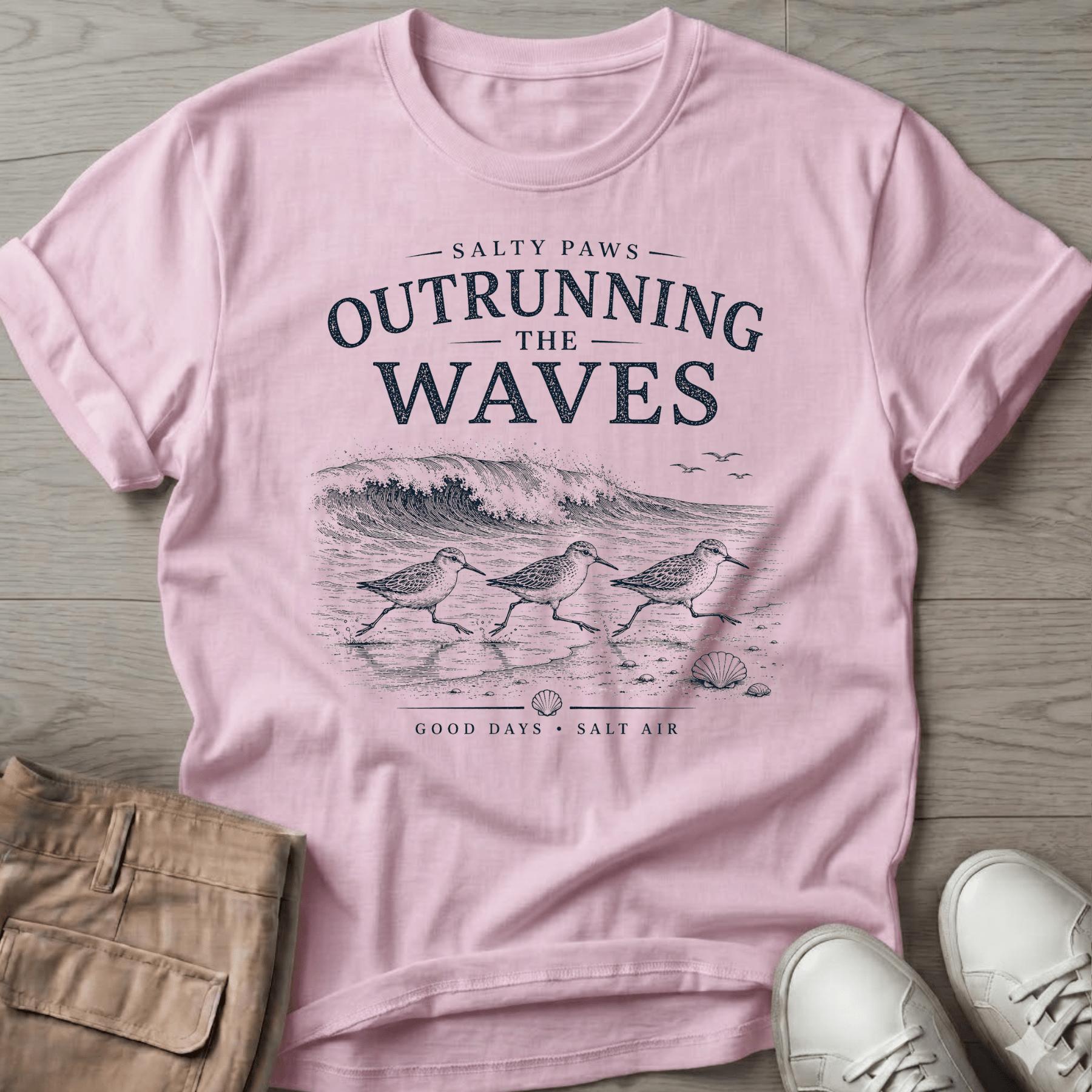 Outrunning the Waves Sandpipers T-Shirt Vacation