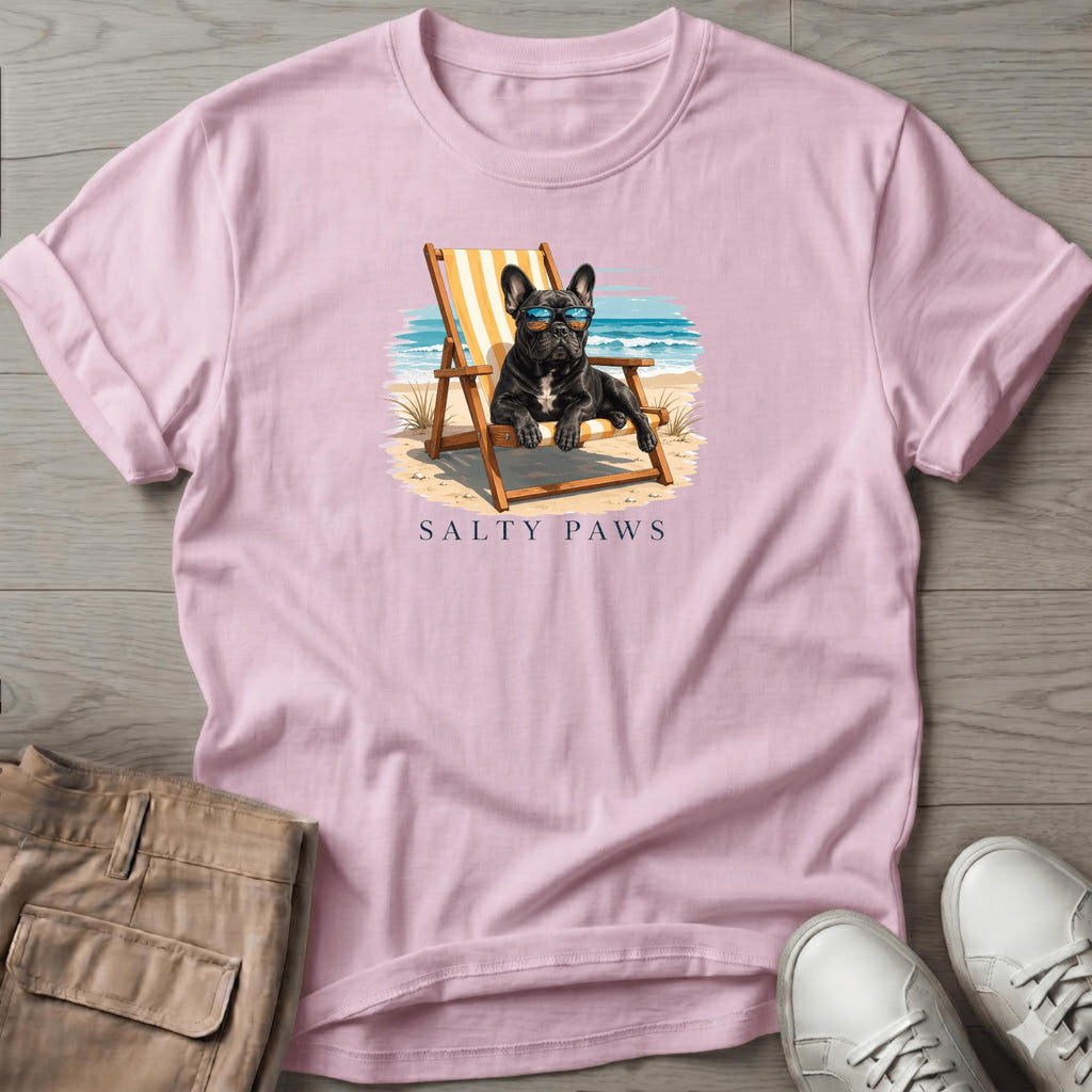 Frenchie Beach Chair Dog T-Shirt