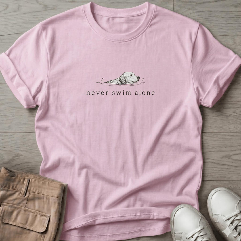 Never Swim Along Dog T-Shirt
