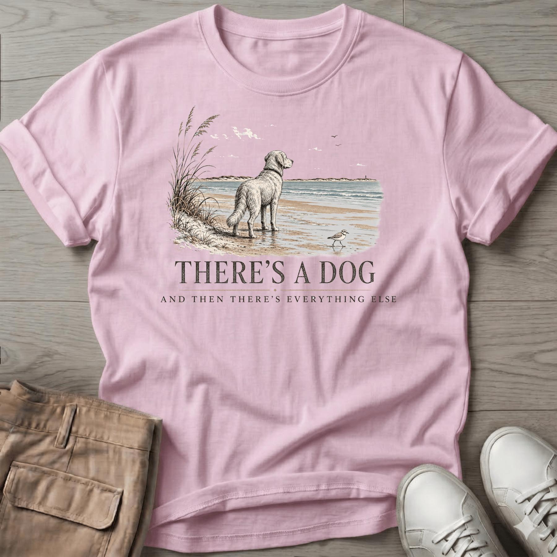 There's a Dog & Everything Else Beach T-Shirt